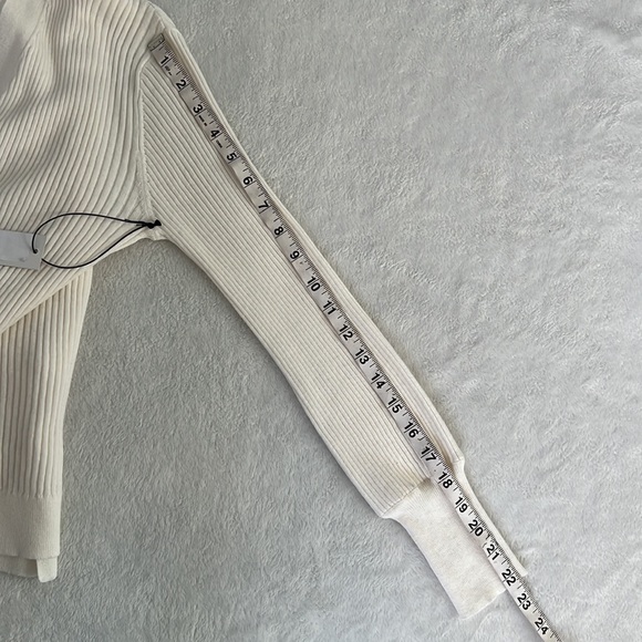 One Grey Day Paige Cardigan in color white, Sable - Picture 5 of 7